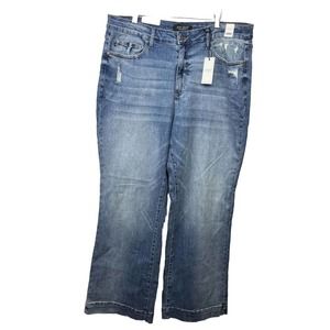 Judy Blue Los Angeles High Rise Wide Leg Trousers Size 22w Blue JB88597 NWT